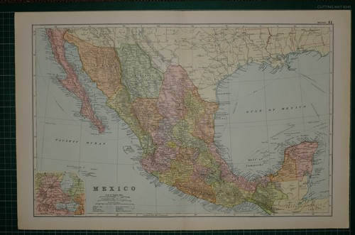 1905 ancien carte mexico - ancien,