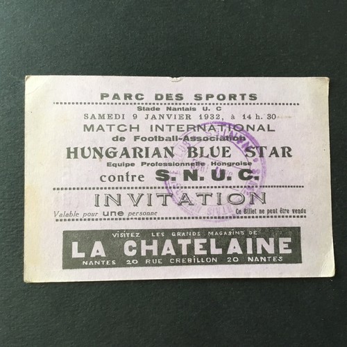 Ticket entrée match - match, football