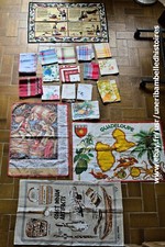 Lot linge cuisine,  de table, serviettes, torchons, 19 pièces, anciens, vintage