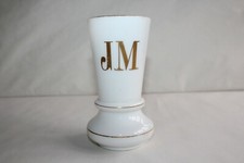 Ancien vase d'église en opaline Jésus Marie époque 19 ème siècle H 14.5 cm
