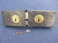 Serrure clef gâche fer laiton