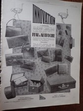 INNOVATION articles fabriqués en peau d'autruche pub papier ILLUSTRATION 1925