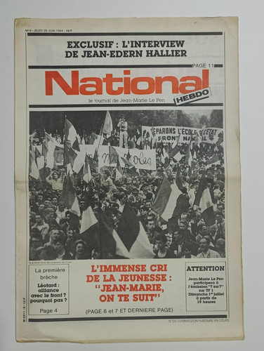 Front national hebdo - front,