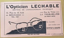 Buvard Pub Publicitaire Opticien Lechable