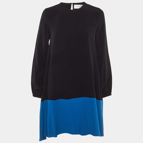 Mini robe crêpe noir - robe, bleu