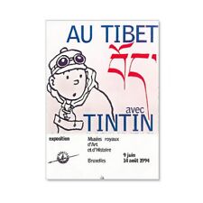 Affiche Au Tibet avec Tintin
