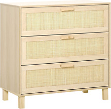 Commode 3 Tiroirs Cannage En