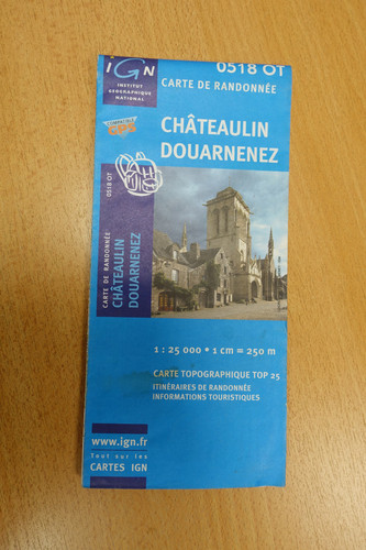 Carte ign 0518ot chateaulin - carte,