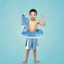 Bouée gonflable enfant otarie - 60 x 50 cm - 3+ ans - Bleu