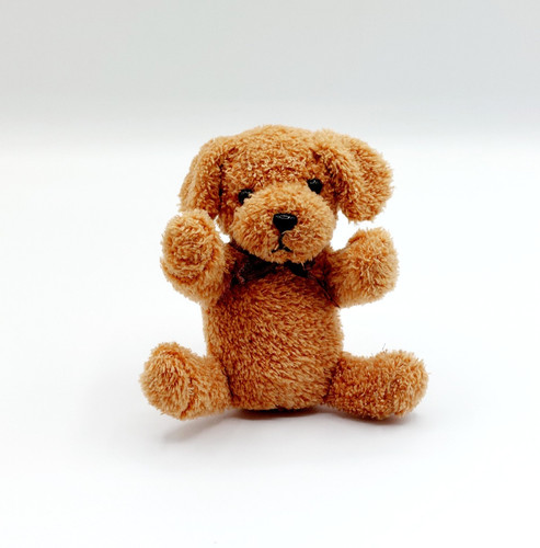 Mini peluche chien marron - mini,