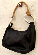 * Séquoia* sac à main en tissu et cuir vintage bag à saisir