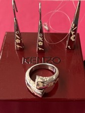 Bijoux Argent Kenzo - modèle Kyoto (Bague, BO & Pendentif)
