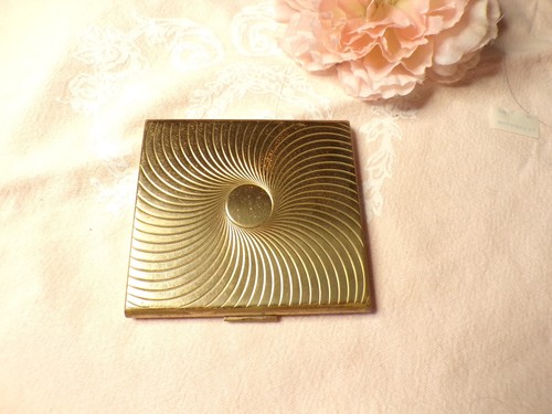 Vintage poudrier rectangulaire - vintage,