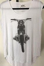 Womens Motorcycle White Loose