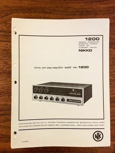 Nikko trm 1200 preamp - trm-1200, /