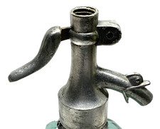 Ancien SIPHON verre bleu-vert