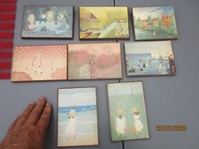 13 Cadres Bois 1970 Décoration Chambre d'Enfant Dessins Fillettes tel années 20