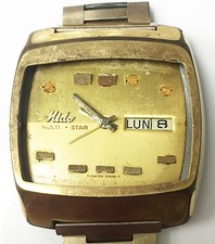 Mido Multi Star Vintage Original Genuine Gold Tone Watch Swiss Caliber 1151