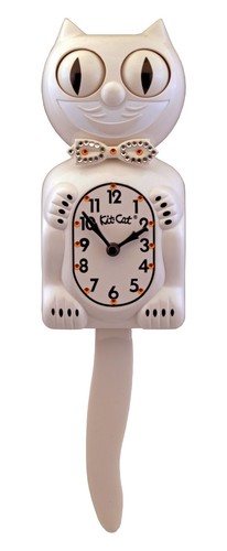 White kit cat klock swarovski - white,