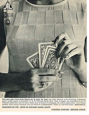 PUBLICITE ADVERTISING 044   1965   JIL   fil d'Ecosse SARTEL pull femme