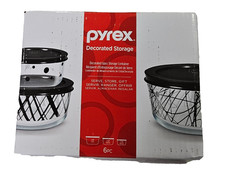 RARE 6 Piece PYREX Decorated