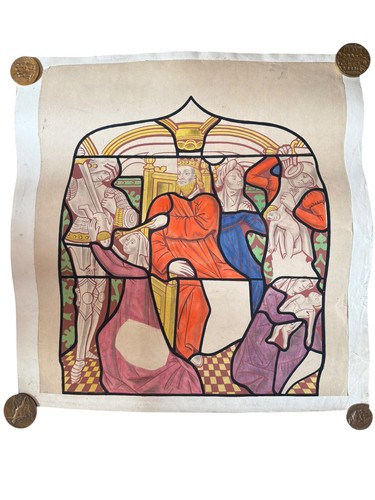 Maquette vitrail xixe - de,