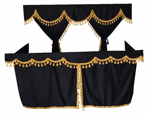 Camion rideaux set noir - rideaux, noir/or
