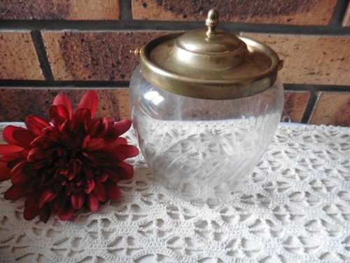 Ancien pot biscuit verre - pot, en