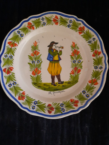 Ancienne assiette quimper - hr,
