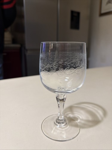 Vintage verre eau gravé - 1,