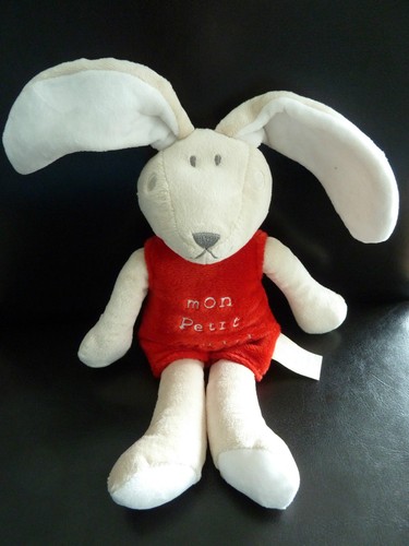 Doudou peluche lapin tape - lapin,
