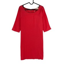 Robe À Manches Courtes Rouge