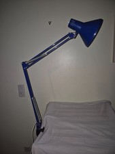 Lampe Vintage d'Architecte Bleu sans Support