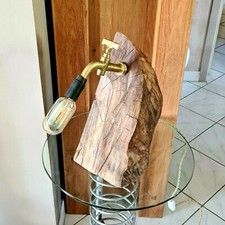 ? Superbe lampe artisanale bois et robinet gordon, récup, rétro