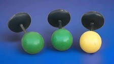 LOT 3 PATÈRES  BOULE EN BOIS VINTAGE DES ANNÉES 50/60