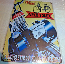 Plaque Métal Tôlée Vintage 20X30 VELO SOLEX 3800  LE VRAI  Neuf NEWS Grih