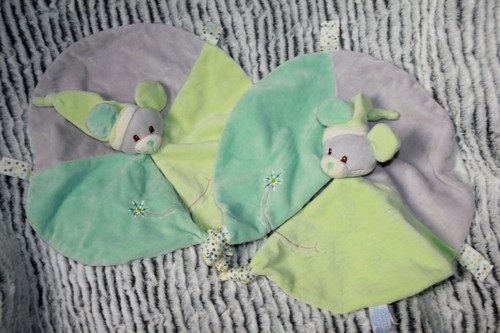 Doudou gipsy souris plat vert - doudou,
