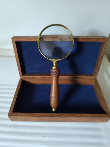 Loupe ancienne marine laiton