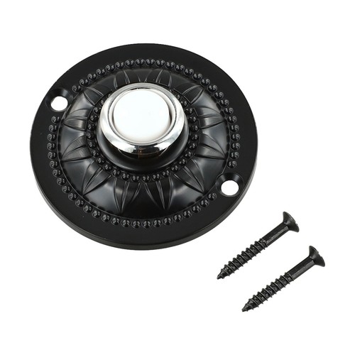 Bouton sonnette fer noir - bouton,