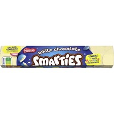 Smarties Schokoladenlinsen Blanc Chocolat Riesenrolle 120g