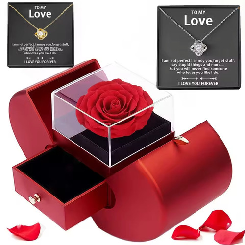 Rose éternelle rouge cadeau - rouge,