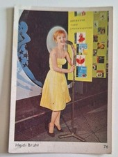 Carte Carton Vintage 1960 Numéro 76 Heidi Brühl Distributeur Chewing-gum Brabo 