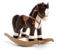 Cheval À Bascule Jouet Pour Enfants Marron Peluche Plush 29708