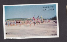Ancienne étiquette  paquet allumettes Australie BN78854 Manly Beach Sydney 