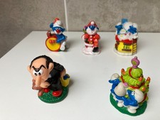 Peyo - Schtroumpfs - 5 vieux bouchons tube style smarties - BIP - Pays-Bas 1995