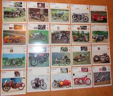 57 fiches moto collection YAMAHA 650  GNOME RHONE 400 MOTOBECANE 750 RUMI etc.
