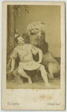 CDV 1860-69 Charles Ségoffin. Le dompteur Lucas et ses lions. Cirque. Finira mal