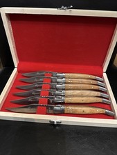Coffret 6 Couteaux De Table Laguiole 420 Bougna Neuf
