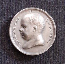 medaille ancienne argent massif Napoléon 1er 1811 naissance roi de Rome Empire