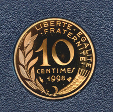 10 CENTIMES 1998 FDC SORTIE DU